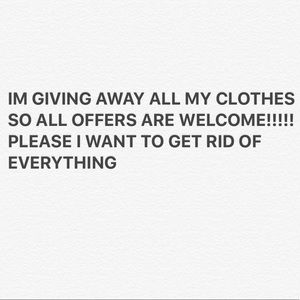 CLOSET CLEANOUT SALE